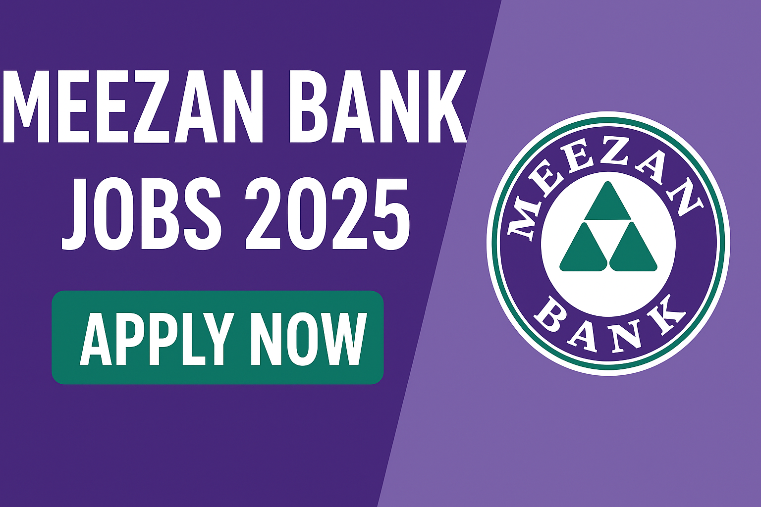 MEEZAN Bank Jobs 2025